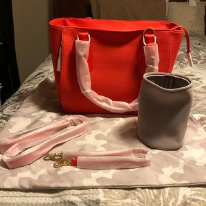 (SALE) Dagne Dover Midi Tote-Vermillion